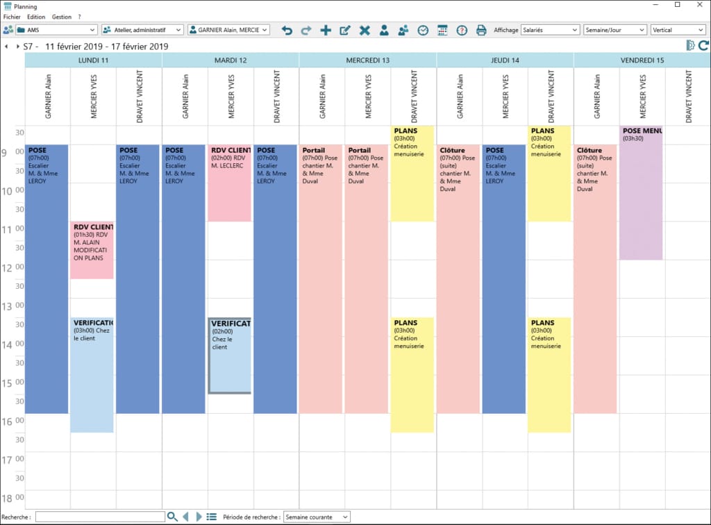 Logiciel de gestion des planning chantier