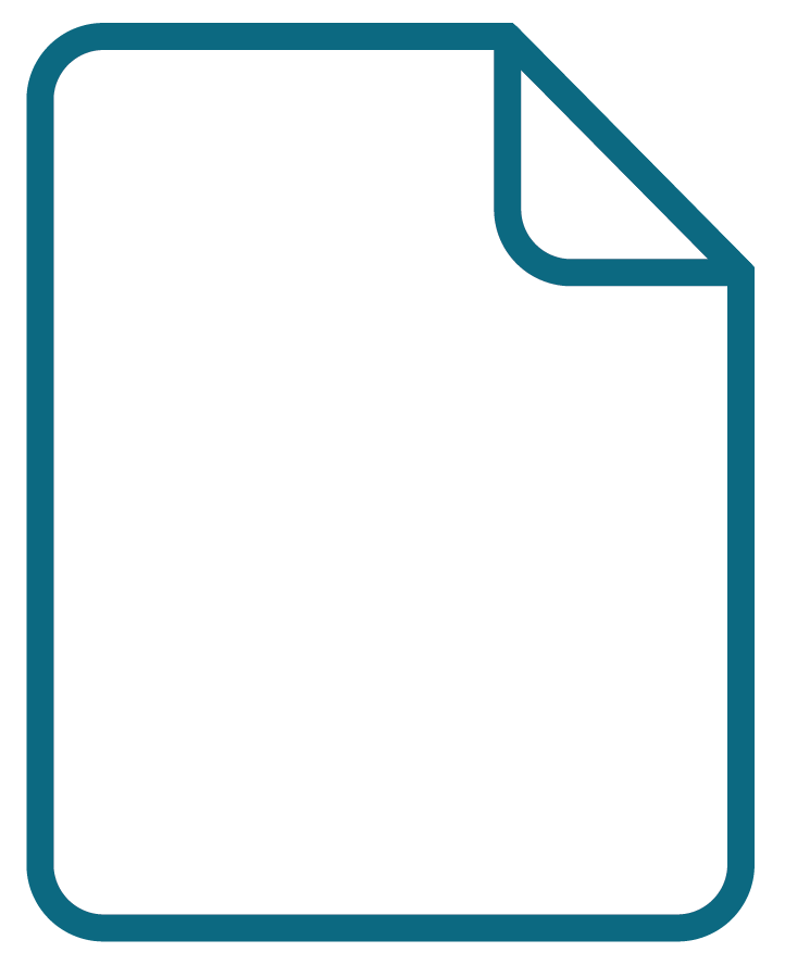 Icône document vierge bleue